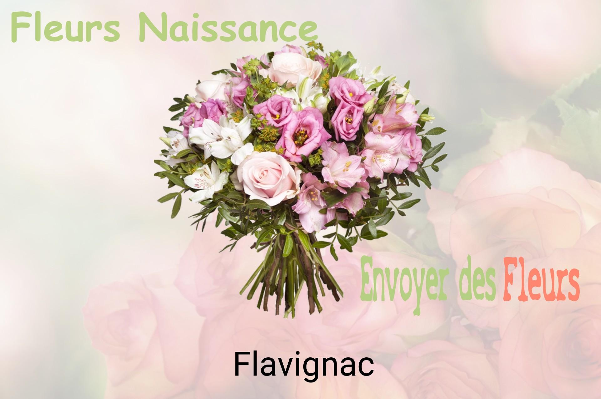 Bouquet de fleurs de naissance livré à Flavignac
